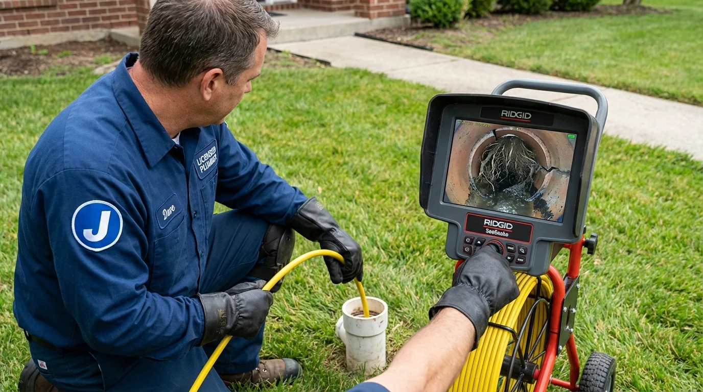 Sewer camera inspection being performed by Johns Plumbing LLC in Dulce